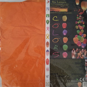 Orange paper floating lantern