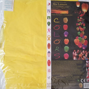 Yellow floating sky lantern