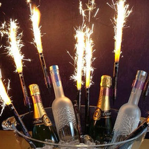 A collection of Cake Sparklers in various designs and lengths, offering versatility for any occasion