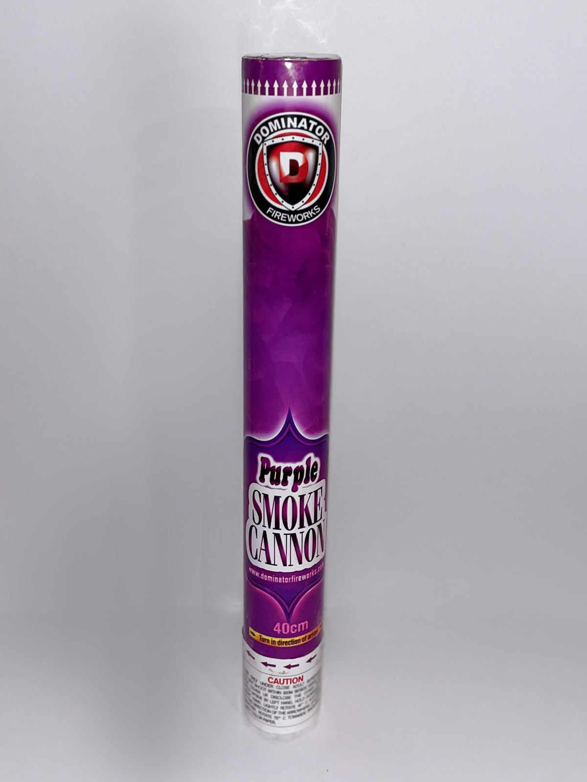 Purple powder cannon that shoots out purple rice powder when base twisted